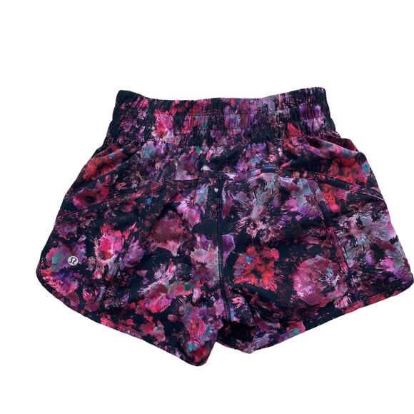 Lululemon Tracker Short V *4" Fluoro Floral Multi Women's 4 - Picture 5 of 9